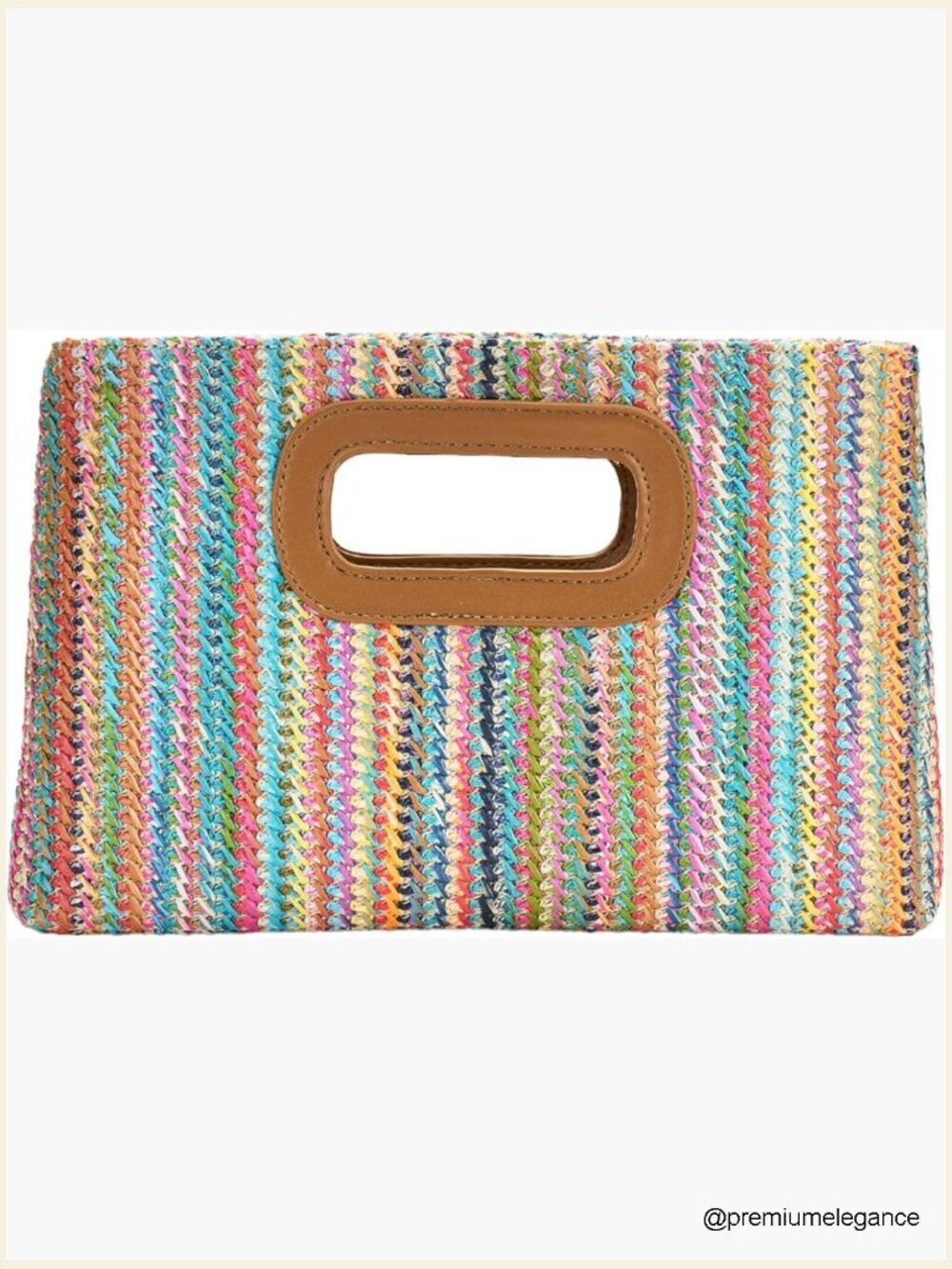 Straw Clutch Purse with Top Handle Beach Vacation Evening Bag Crossbody Clutch